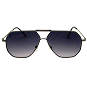 Aviator sunglasses with gradient lenses on a white background
